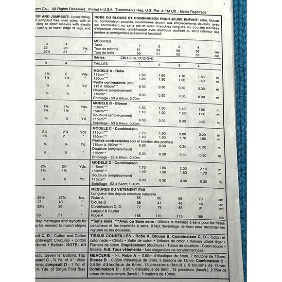 McCalls 6198 Sewing pattern toddler dress romper jumpsuit size 1 2 3 - Picture 5 of 5